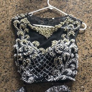 Beautiful hand beaded prom dress